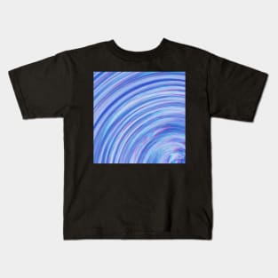 Strokes of Abstract Blue Triangle Kids T-Shirt